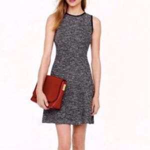 JCrew Tweed Black and White ALine Work Dress